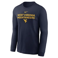 West Virginia Sideline Men's Nike Dri-FIT College Long-Sleeve T-Shirt