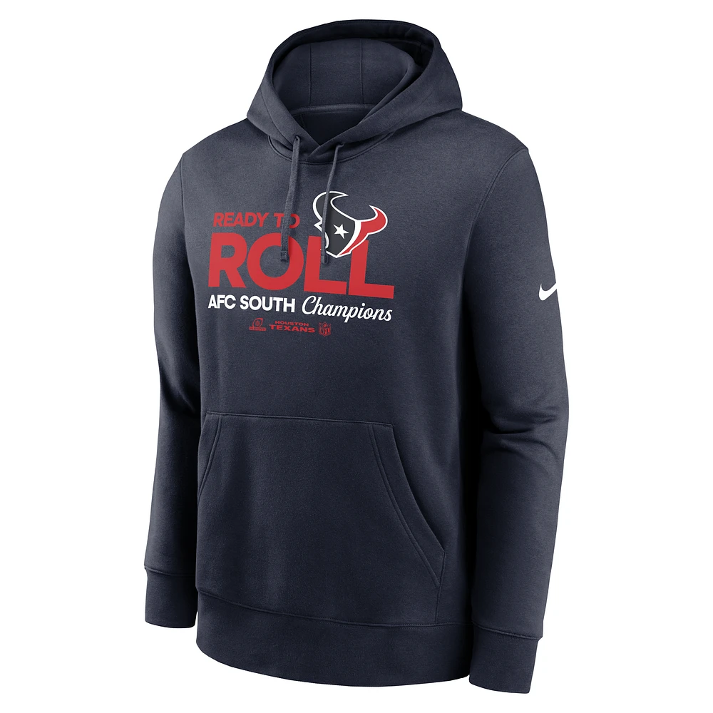 Houston Texans 2024 AFC South Champions Trophy Collection Men's Nike NFL Pullover Hoodie