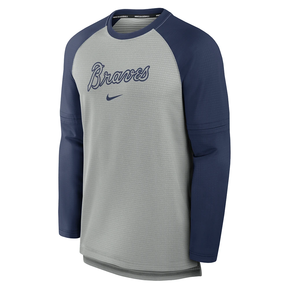 Atlanta Braves Authentic Collection Game Time Men's Nike Breathe MLB Long-Sleeve T-Shirt