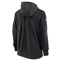 Minnesota Vikings Sideline Team Issue Club Men's Nike Full Zip Hoodie