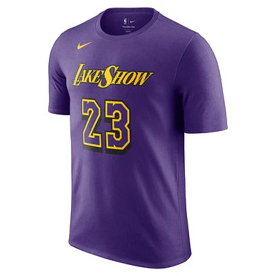 LeBron James Los Angeles Lakers Essential City Edition Men's Nike NBA T-Shirt