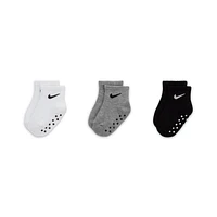 Nike Core Swoosh Baby (6-12M) Gripper Socks Box Set (3 Pairs)