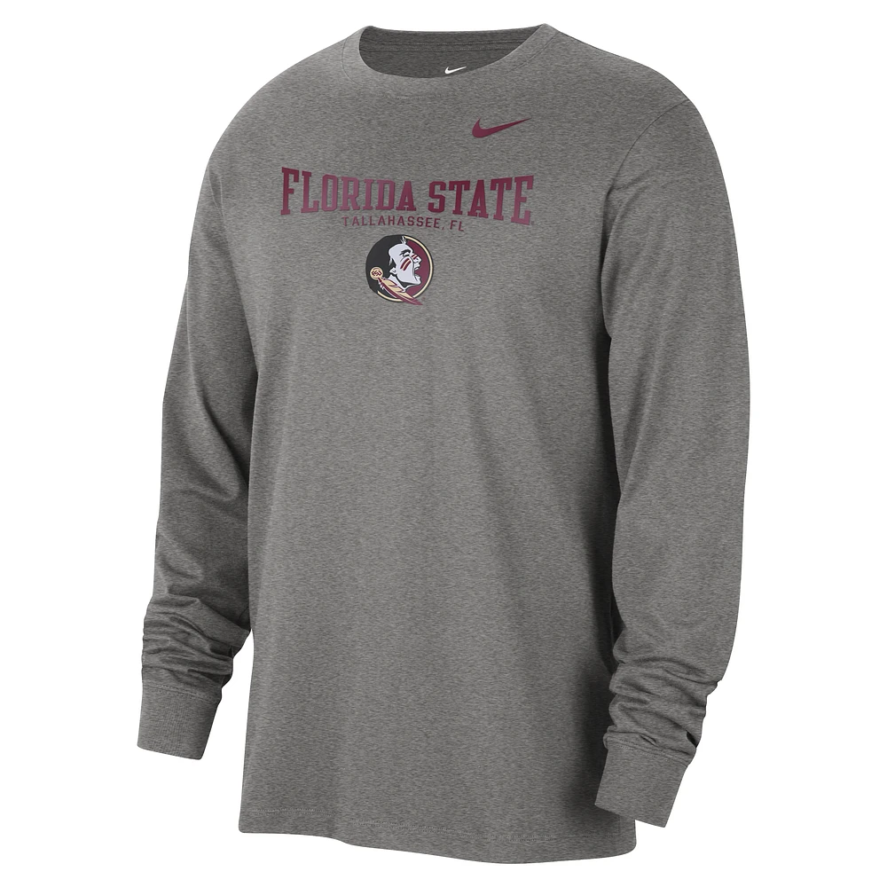 Florida State Men's Nike College Crew-Neck Long-Sleeve T-Shirt