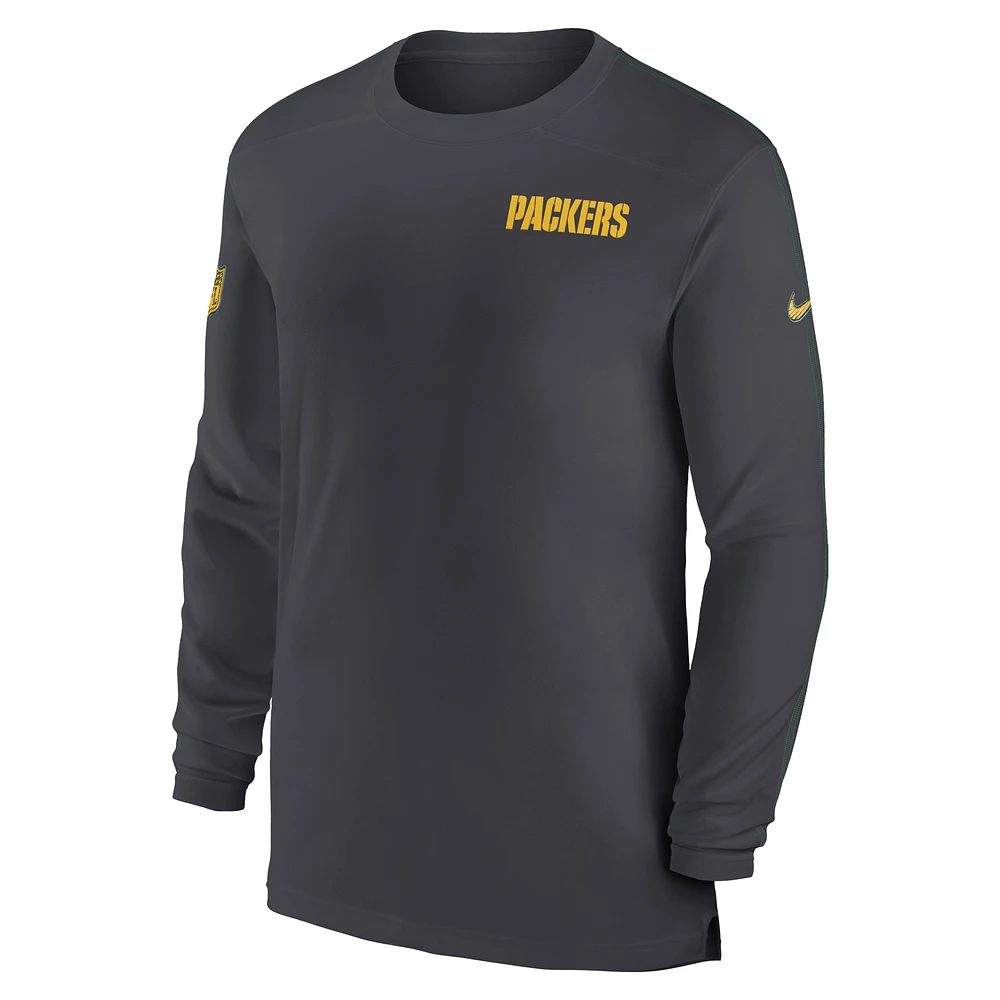 Green Bay Packers Sideline Coach Men's Nike Dri-FIT NFL Long-Sleeve Top