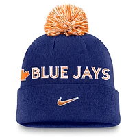 Toronto Blue Jays Peak Men's Nike MLB Cuffed Pom Beanie