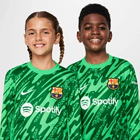 FC Barcelona 2024 Stadium Goalkeeper Big Kids' Nike Dri-FIT Soccer Replica Jersey