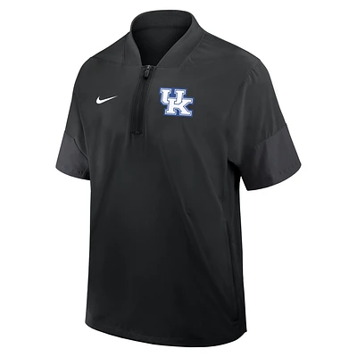 Kentucky Sideline Coach Men's Nike College 1/2-Zip Short-Sleeve Jacket