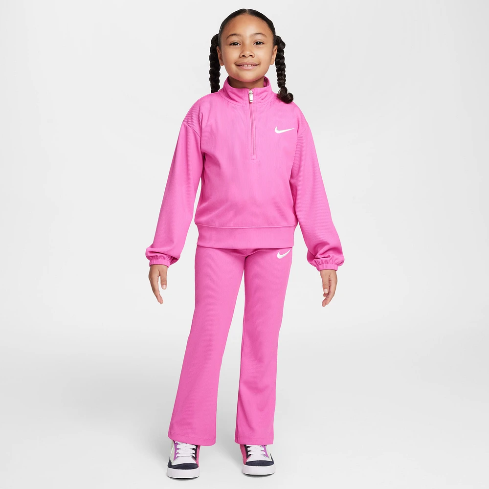 Nike Game, Swoosh, Match! Baby Quarter-Zip Ribbed Top and Leggings Set