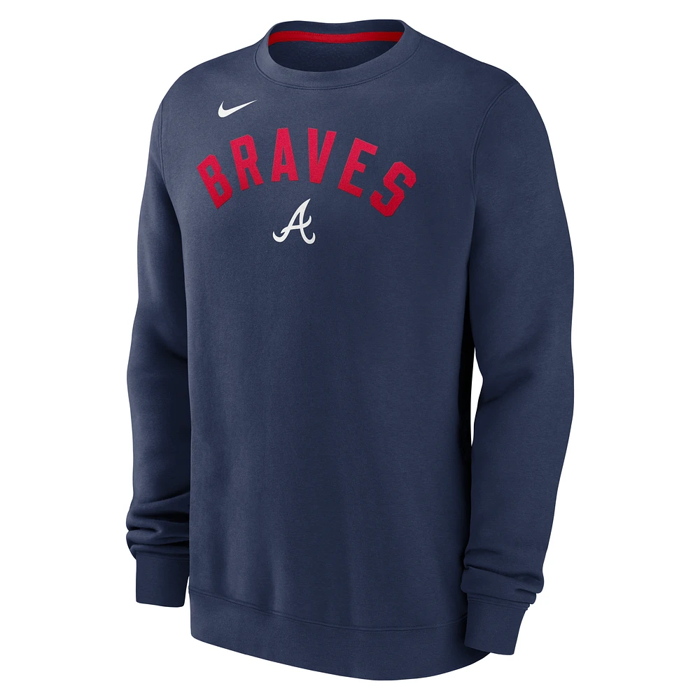 Atlanta Braves Classic Men's Nike MLB Pullover Crew