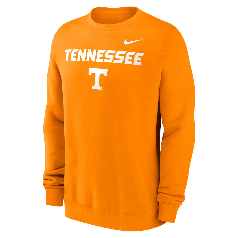 Tennessee Volunteers Primetime Primary Stack Men's Nike College Pullover Crew