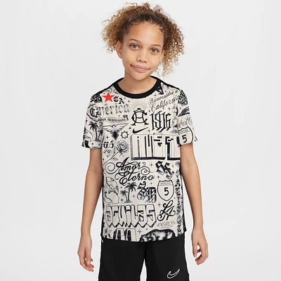 Club América Academy Pro SE Big Kids' Nike Dri-FIT Soccer Pre-Match Short-Sleeve Top