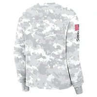 Washington Commanders Salute to Service Edge Lockup Women's Nike Dri-FIT NFL Long-Sleeve T-Shirt