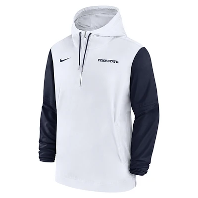 Penn State Nittany Lions Sideline Pre-Game Player Men's Nike College 1/2-Zip Hooded Jacket