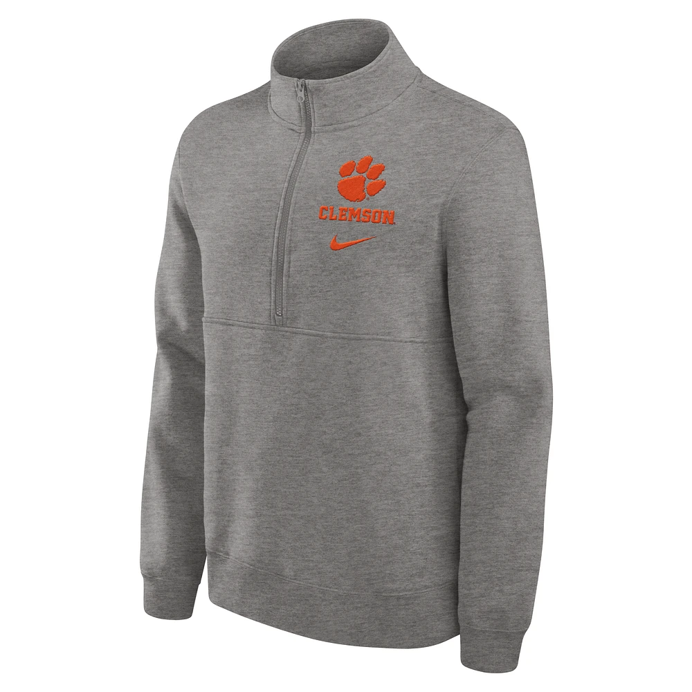 Clemson Tigers Primetime Club Men's Nike College 1/2-Zip Crew