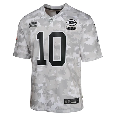 Jordan Love Green Bay Packers Salute to Service Big Kids' Nike Dri-FIT NFL Limited Jersey