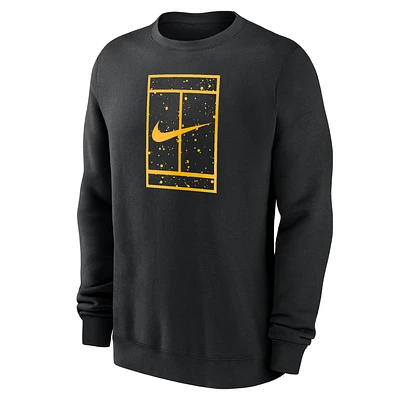 Nike Club Fleece Men's Tennis Pullover Crew-Neck Sweatshirt