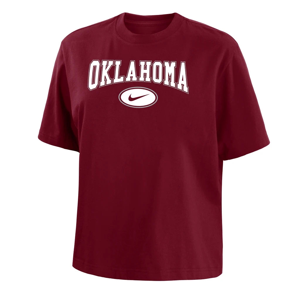 Oklahoma Women's Nike College Boxy T-Shirt