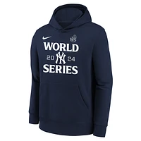 New York Yankees 2024 World Series Authentic Collection Big Kids' Nike MLB Pullover Hoodie