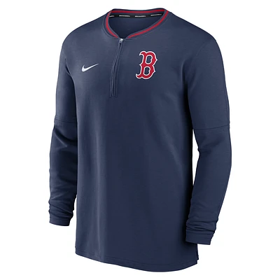 Boston Red Sox Authentic Collection Men's Nike Dri-FIT MLB 1/2-Zip Long-Sleeve Top