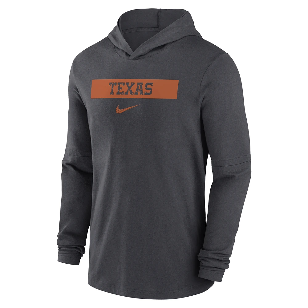 Texas Longhorns Sideline Men's Nike Dri-FIT College Long-Sleeve Hooded Top