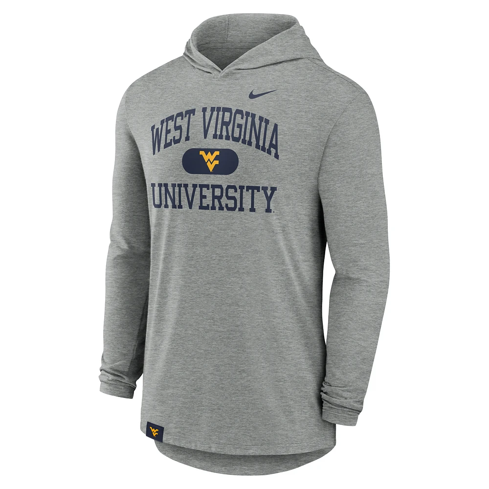 West Virginia Mountaineers Blitz Men's Nike Dri-FIT College Long-Sleeve Hooded T-Shirt