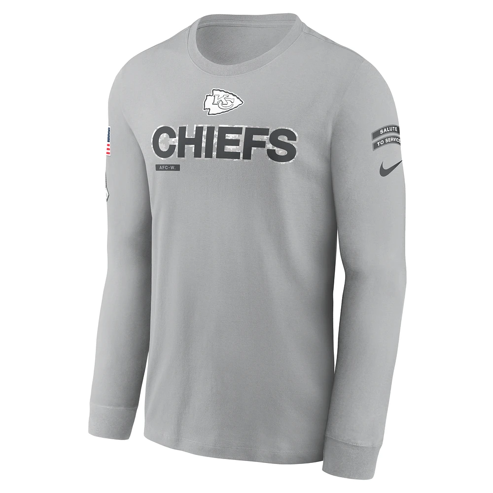 Kansas City Chiefs Salute to Service Mascot Edge Legend Men's Nike NFL Long-Sleeve T-Shirt