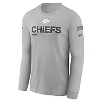 Kansas City Chiefs Salute to Service Mascot Edge Legend Men's Nike NFL Long-Sleeve T-Shirt