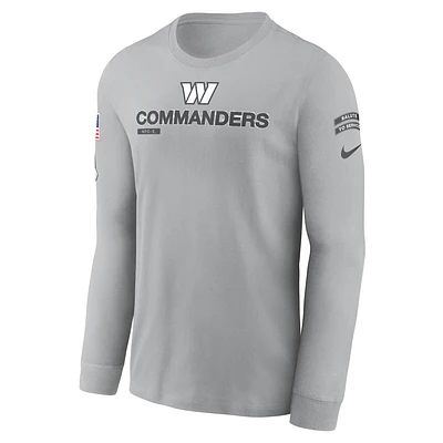 Washington Commanders Salute to Service Mascot Edge Legend Men's Nike NFL Long-Sleeve T-Shirt