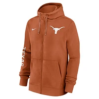 Texas Longhorns Sideline Team Issue Men's Nike College Full-Zip Hoodie