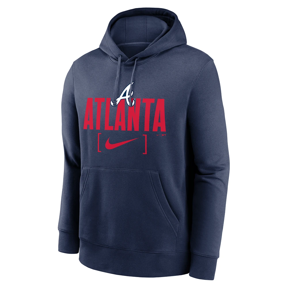 Atlanta Braves Club Slack Men's Nike MLB Pullover Hoodie