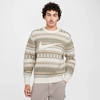 Nike Life Men's Fair Isle Swoosh Sweater