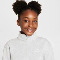 Nike Sportswear Club Big Kids' (Girls') Fleece 1/2-Zip Top