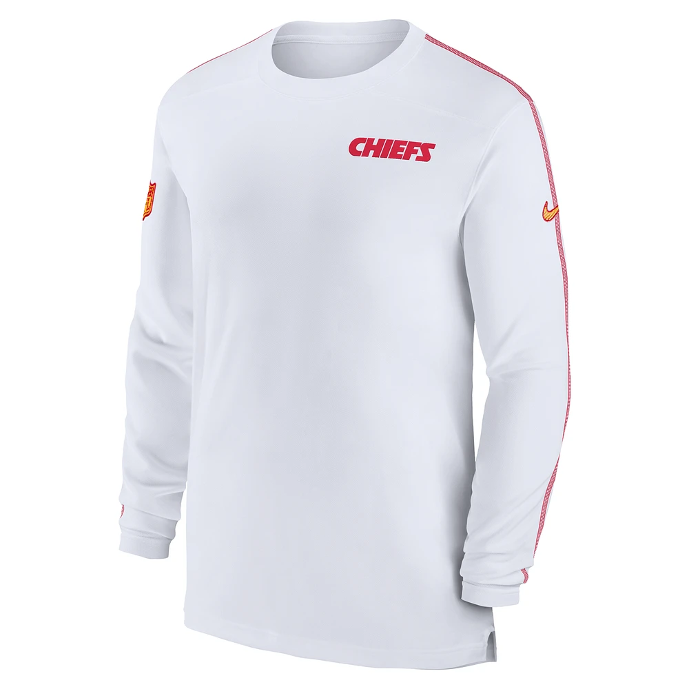 Kansas City Chiefs Sideline Coach Men's Nike Dri-FIT NFL Long-Sleeve Top