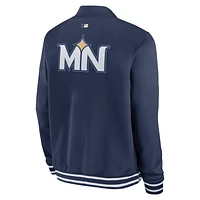 Minnesota Twins Authentic Collection City Connect Men's Nike MLB Full-Zip Bomber Jacket