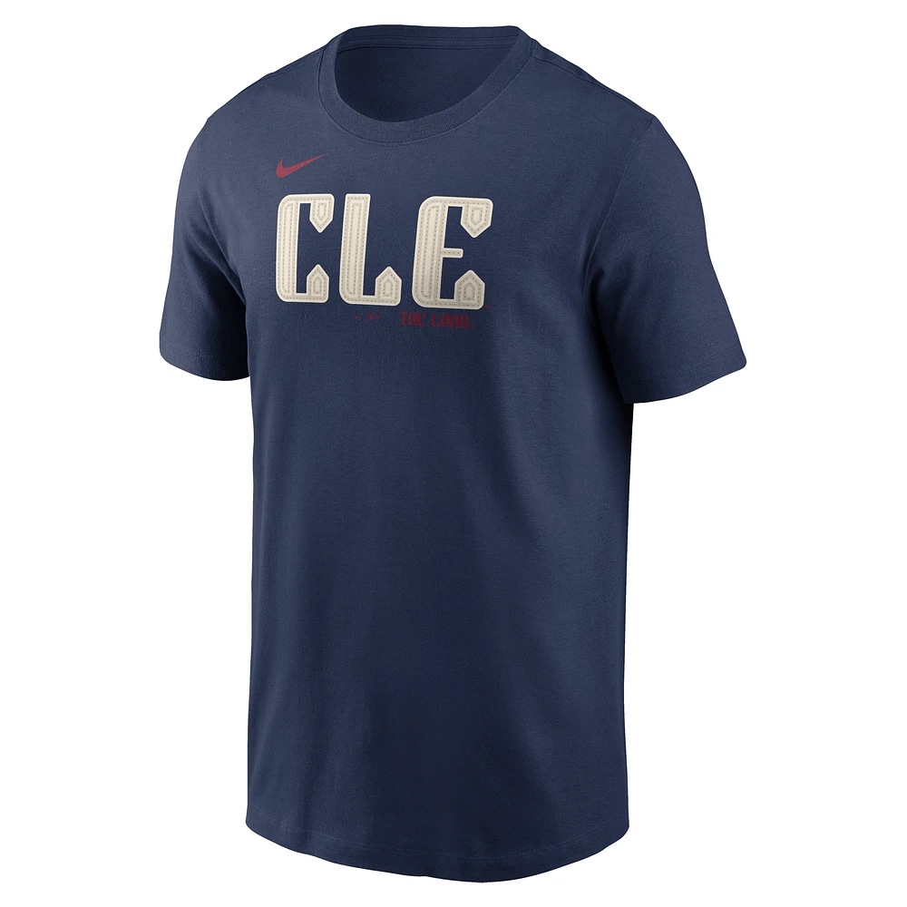 Shane Bieber Cleveland Guardians City Connect Fuse Men's Nike MLB T-Shirt