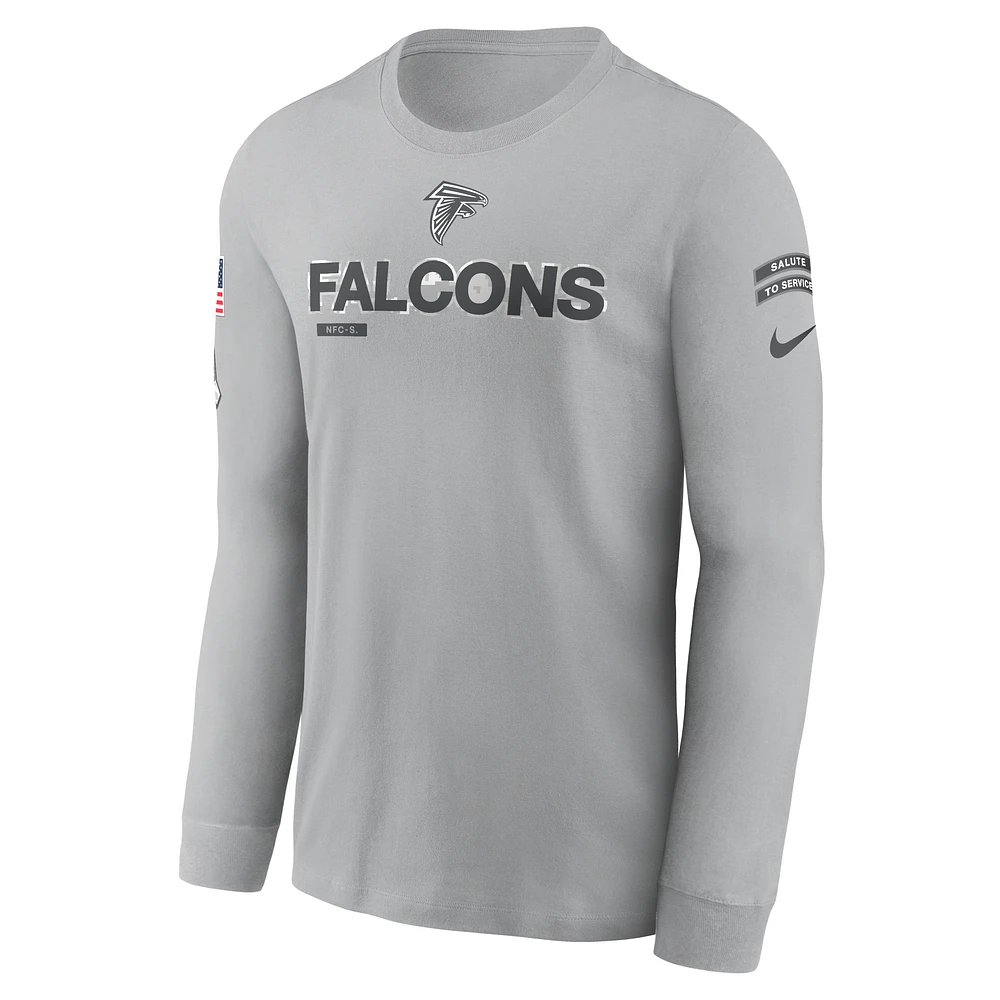 Atlanta Falcons Salute to Service Mascot Edge Legend Men's Nike NFL Long-Sleeve T-Shirt