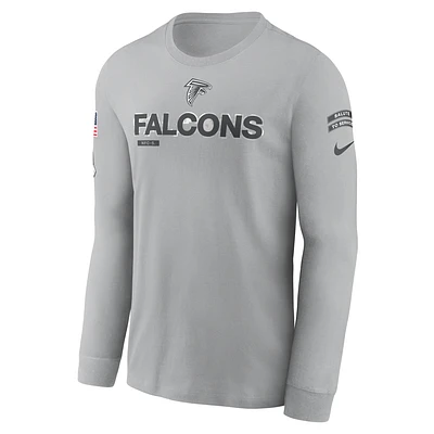 Atlanta Falcons Salute to Service Mascot Edge Legend Men's Nike NFL Long-Sleeve T-Shirt