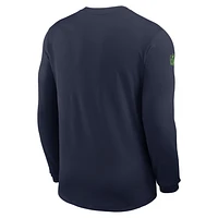 Seattle Seahawks Sideline Coach Men's Nike Dri-FIT NFL Long-Sleeve Top