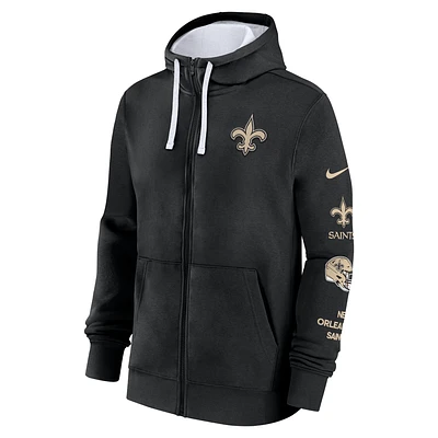 New Orleans Saints Club Men's Nike NFL Full-Zip Hoodie