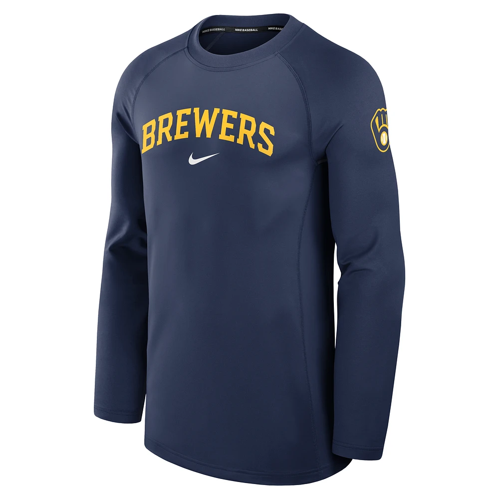 Milwaukee Brewers Authentic Collection Game Time Men's Nike Dri-FIT MLB Long-Sleeve T-Shirt