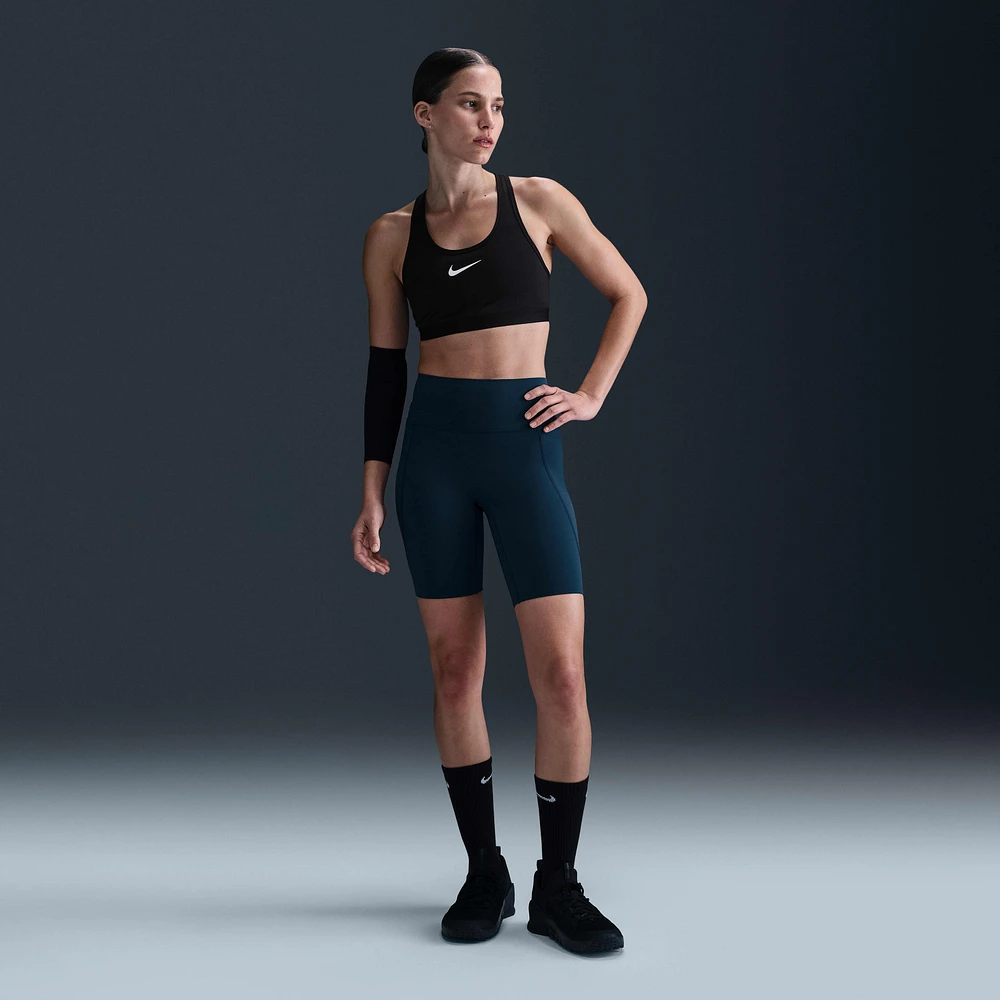 Nike Universa Women's Medium-Support High-Waisted 8" Biker Shorts with Pockets