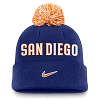 San Diego Padres Peak Men's Nike MLB Cuffed Pom Beanie