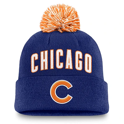 Chicago Cubs Peak Men's Nike MLB Cuffed Pom Beanie