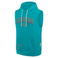 Miami Dolphins Sideline Men's Nike Dri-FIT NFL Sleeveless Pullover Hoodie