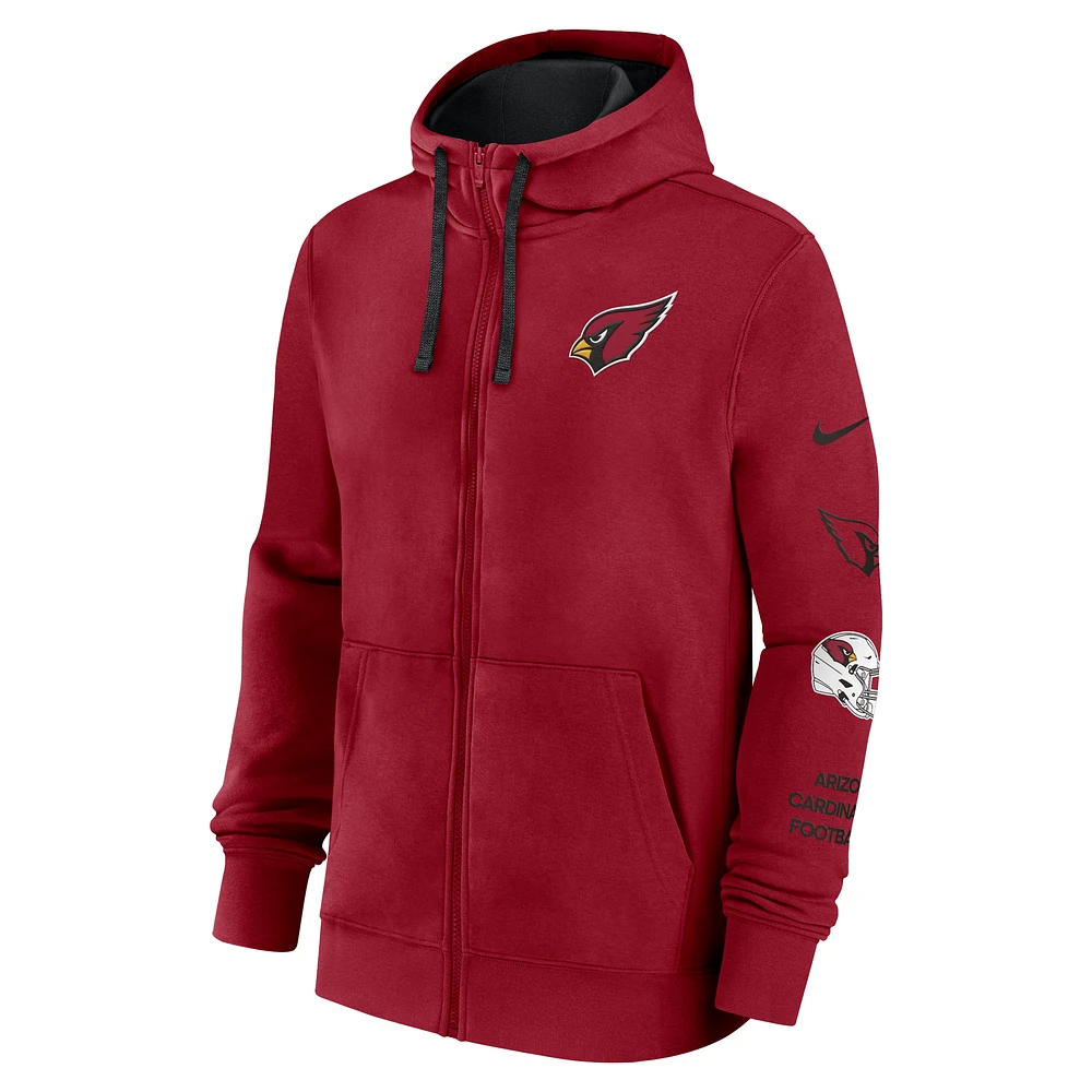 Arizona Cardinals Club Men's Nike NFL Full-Zip Hoodie