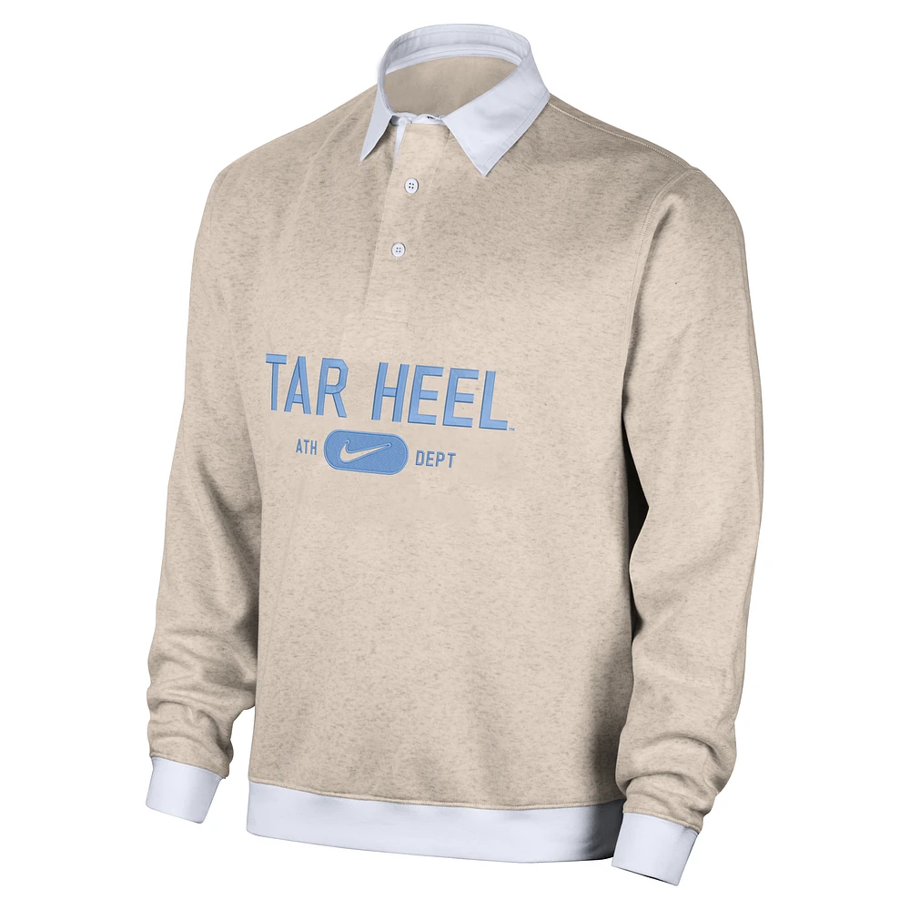 UNC Club Fleece Men's Nike College Long-Sleeve Polo