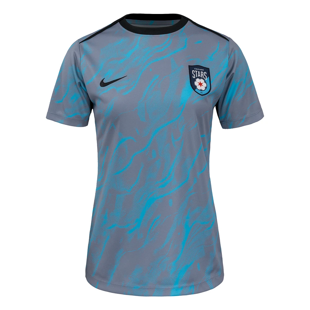 Chicago Stars FC 2025 Women's Nike NWSL Short-Sleeve Pre-Match Top