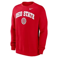 Ohio State Buckeyes Arched Seal Men's Nike College Pullover Crew