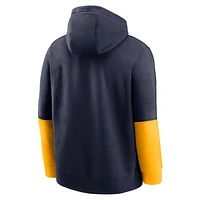 West Virginia Mountaineers Sideline Team Issue Club Men's Nike College Pullover Hoodie