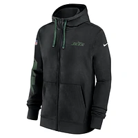 New York Jets Sideline Team Issue Club Men's Nike NFL Pullover Hoodie